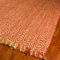 Hand-woven Arts Natural/ Rust Fine Sisal Rug (4' x 6')