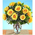 Long-stemmed Yellow Roses (12 Stems)