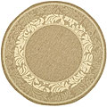 Indoor/ Outdoor Beachview Brown/ Natural Rug (5'3 Round)