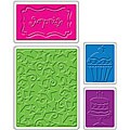 Sizzix Textured Impressions Birthday Surprise Embossing Folders (Pack of 4)