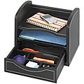 Safco Faux Leather Desk Organizer