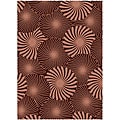 Hand-tufted Opposite Flowers Red Rose Wool Rug (5' x 8')