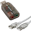 Eforcity USB Sound Card Adapter and 6-foot Extension Cable