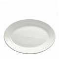 Oneida 9.375-in White Rolled Edge Ceramic Platters (Case of 24)