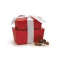 Red Gift Tower with Vanilla, Chocolate and Sea Salt Caramels