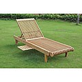 Kokomo Teak Sunlounger with Pull-out Tray