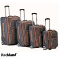 Rockland Polo Equipment Olympian 4-piece Charcoal Expandable Luggage Set