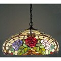 Tiffany-style Rose Floral Hanging Fixture