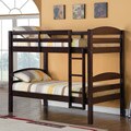 Solid Wood Espresso Twin/ Twin Bunk Bed