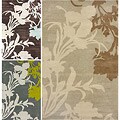 Handmade Alexa Pino Emblem Floral Rug (5' x 8')