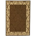 Indoor/ Outdoor Kaii Chocolate/ Natural Rug (2'7 x 5')