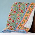 Hand-blocked Cotton Barni Throw (India)