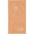 Indoor/ Outdoor Ocean Terracotta/ Natural Rug (2'7 x 5')