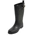 Bamboo by Journee Women's Croc-embossed Rain Boots