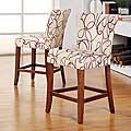 Decor Swirl Print Wood Barstools (Set of 2)