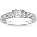 14k White Gold 1/2ct TDW Diamond 3-stone Engagement Ring (G-H, I1-I2)