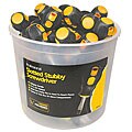 Slotted Stubby Screwdrivers in Bucket (Case of 100)