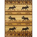 The Lodge Moose Southwestern Rug (4' x 6')