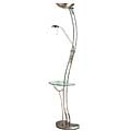 Modern Nickel Torchiere Floor Lamp/ Table