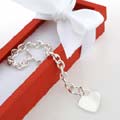Sterling Essentials Sterling Silver 8-inch Heart Toggle Bracelet