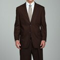 Carlo Lusso Men's Tonal Brown 3-button Suit