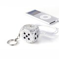 Rhinestone Dice Keychain MP3 Speaker