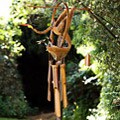 Bamboo and Coconut 26-inch Bird with Baby Chime (Indonesia)