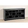 Broadway Black Shoe Cubbie Storage Bench