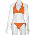 Cot'n by Lucenti Women's Orange Halter String Bikini