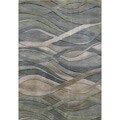 Hand-tufted Metro Classic Grey/Green Wool Rug (8' x 10')