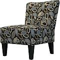 Hali Armless Designer Accent Chair Brown Modern Leaf
