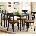 Wilmington Black Window Back 5-piece Dining Set