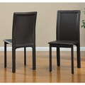 Brown Vinyl Dining Chairs (Set of 4)