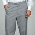 Sansabelt Men's Light Grey Flat Front Trousers