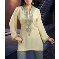 Soft Crepe Light Yellow Kurti (India)