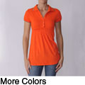 Illusion Junior's Polo Collar Babydoll Top