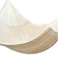 Large Deluxe Cotton 'Classic White' Hammock (Mexico)