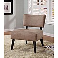 Light Brown Microfiber Solid Hardwood Lounge Occasional Chair