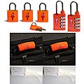 Global Orange TSA Locks with Orange Padlocks