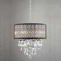 Indoor 4-light Chrome/ Crystal/ Metal Bubble Shade Chandelier 