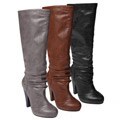 Bamboo by Journee Women's Mid-calf Platform Boots