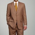Ferrecci Men's Brown Pinstripe Suit