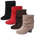 Glaze by Adi Women's Faux Suede Wedge Boots