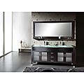 Felicia 63-inch Double-sink Oak Bathroom Vanity