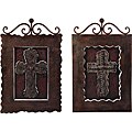 Set of 2 Iron Scottish Decorative Wall Crosses