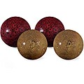 Set of 4 Ceramic Argento Decorative Balls
