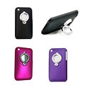 iPhone 3G/3GS Rubberized Case with Ring Support