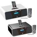 Pyle High-Performance White AM/FM Clock Radio with iPod/ iPhone Dock