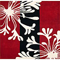 Hand-tufted Metro Classic Red/ Black Wool Rug (6' x 6')