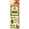 Inkadinkado Creepy Wine Label 10-piece Clear Stamp Sheet
